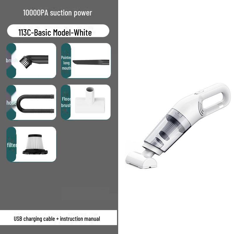 Compact, High-Power Handheld Car Vacuum Cleaner with Wireless Charging