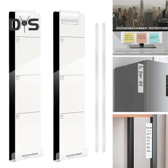Компьютерная доска для сообщений, магнитный монитор, доска для заметок, держатель для липких заметок с самоклеящимися металлическими полосками, настольные аксессуары
