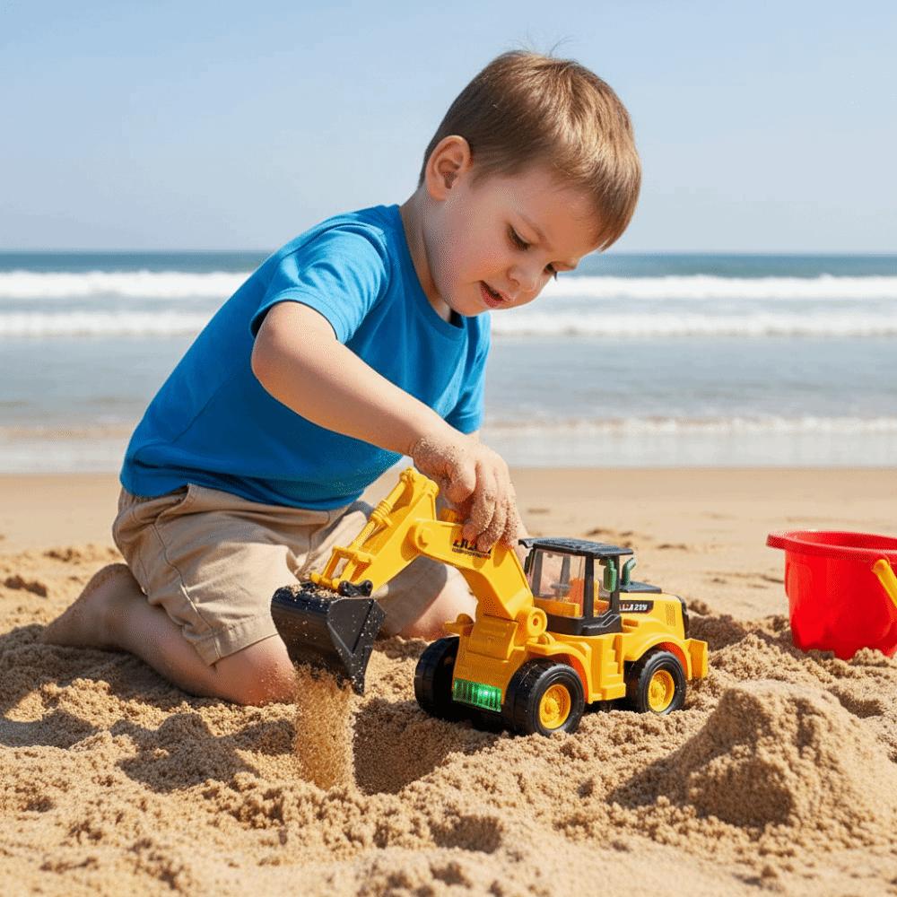 Universal Wheels Electric Excavator Toy Colorful Music Bulldozer Toy Boys Gift