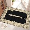 American Style High-end Light Luxury Floral Flannel Floor Mat Home Entrance Door Mat Kitchen Door Mat Anti Slip Foot Mats