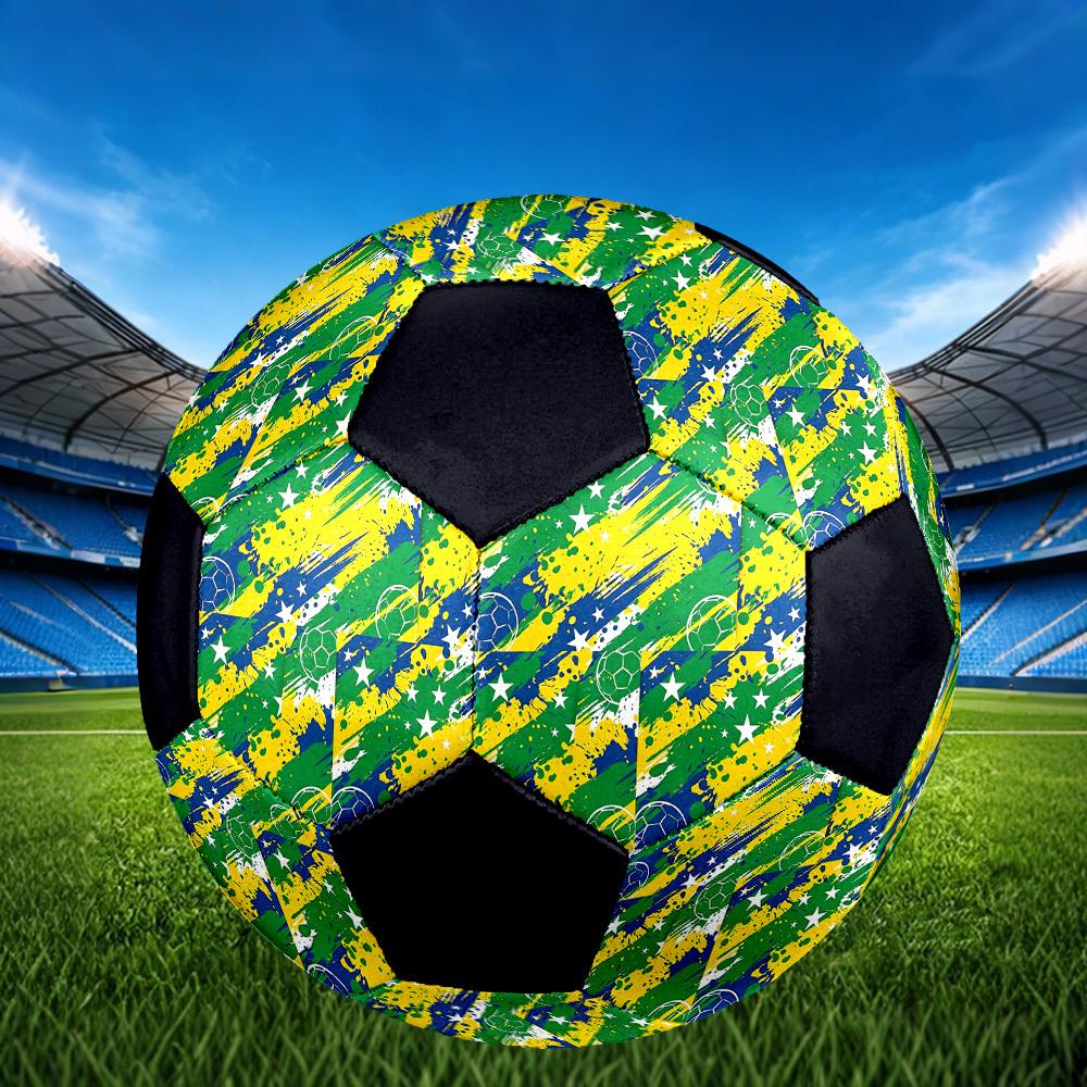 1pc Brazilian Soccer Stars Lightweight PVC Training Soccer Ball, Size 5, Suitable for Indoor and Outdoor TrainingGift y60325