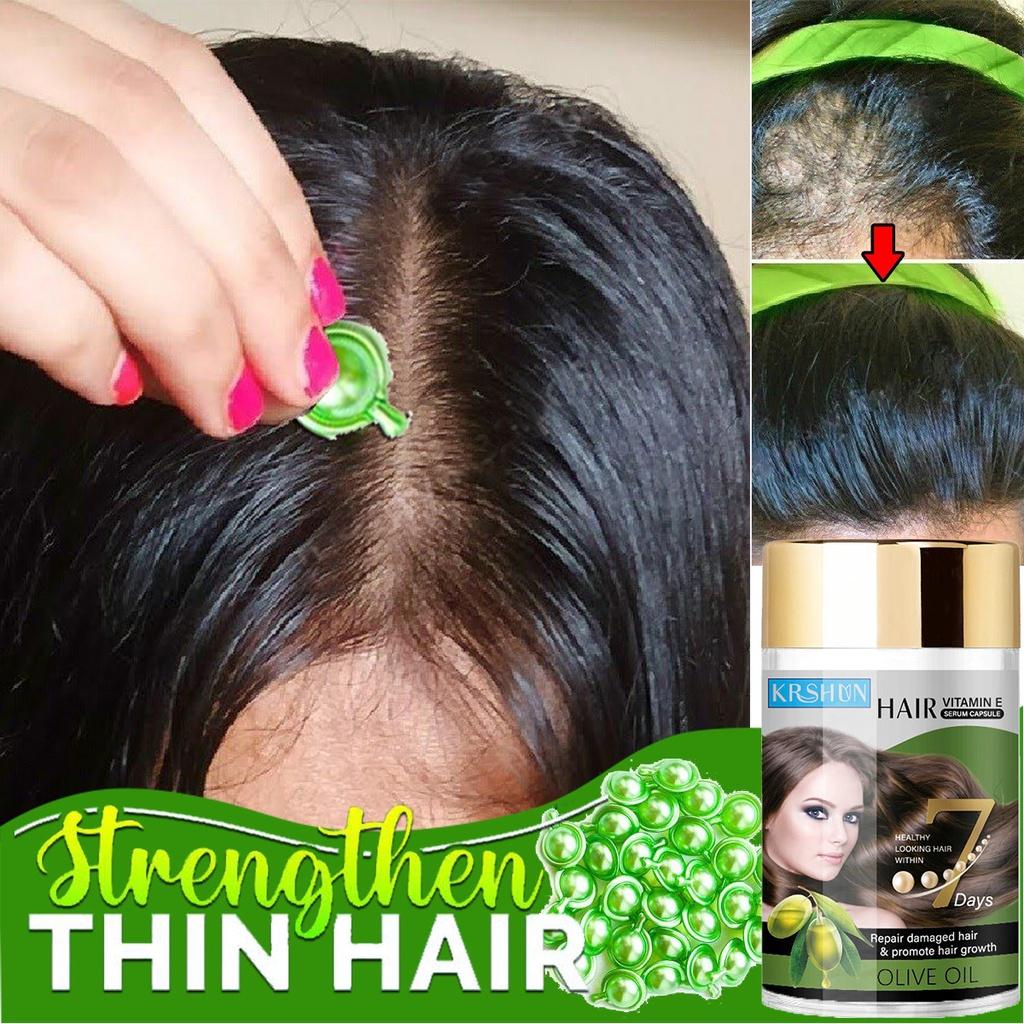 Сыворотка с витамином Е для роста волос, витаминная сыворотка для блеска волос, капсульное массажное масло