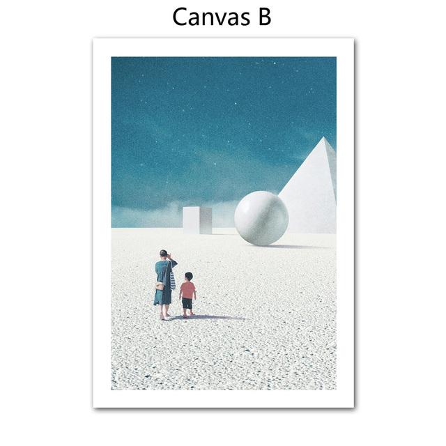 Абстрактный астронавт скандинавский воздушный шар кофе птицы пустынный дым плакат стены книги по искусству печать холст живопись Декор фотографии для гостиной