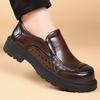 Slip On Business Men'S Leather Shoes Gentleman British Style Daily Office And Work  Adult Luxury Shoes Black Classic