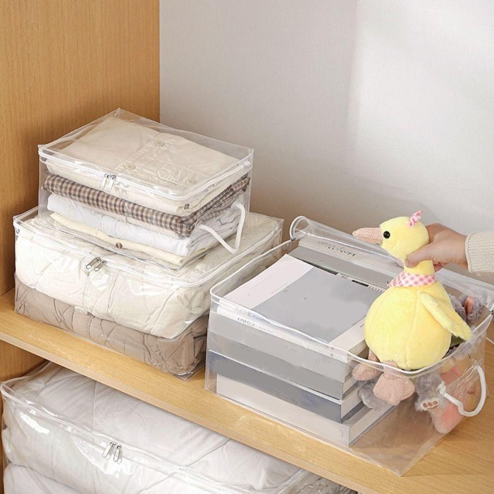 Large Capacity Clear Quilt Storage Bag Dust-proof Sweater Storage Bag Clothes Storage Bag Wardrobe
