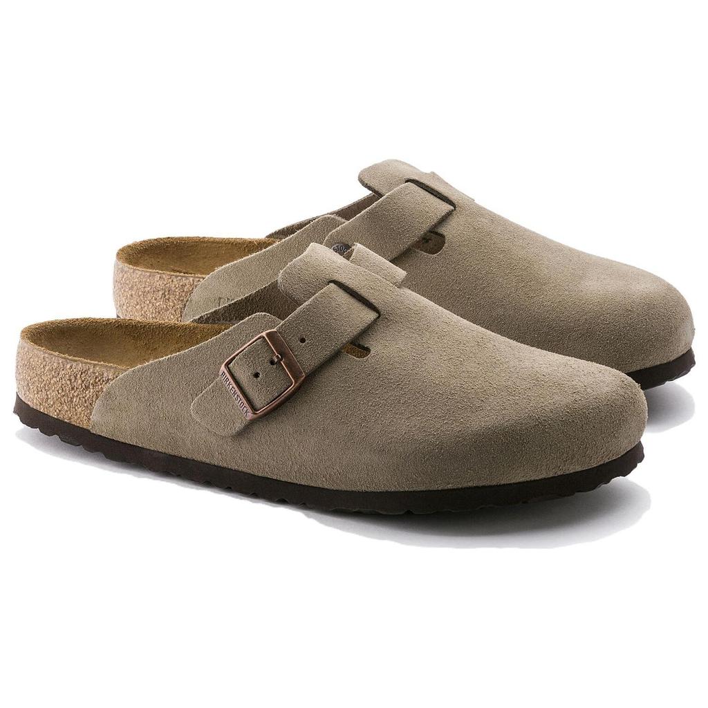 Бостон Birkenstock Мягкая стелька Замша Узкий 'Тауп' 0560771