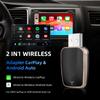Беспроводной адаптер Carplay Android Auto 2 в 1 Smart Dongle 2025 5G WIFI для iPhone Android Phone для Volvo Benz Mg Kia Chery VW