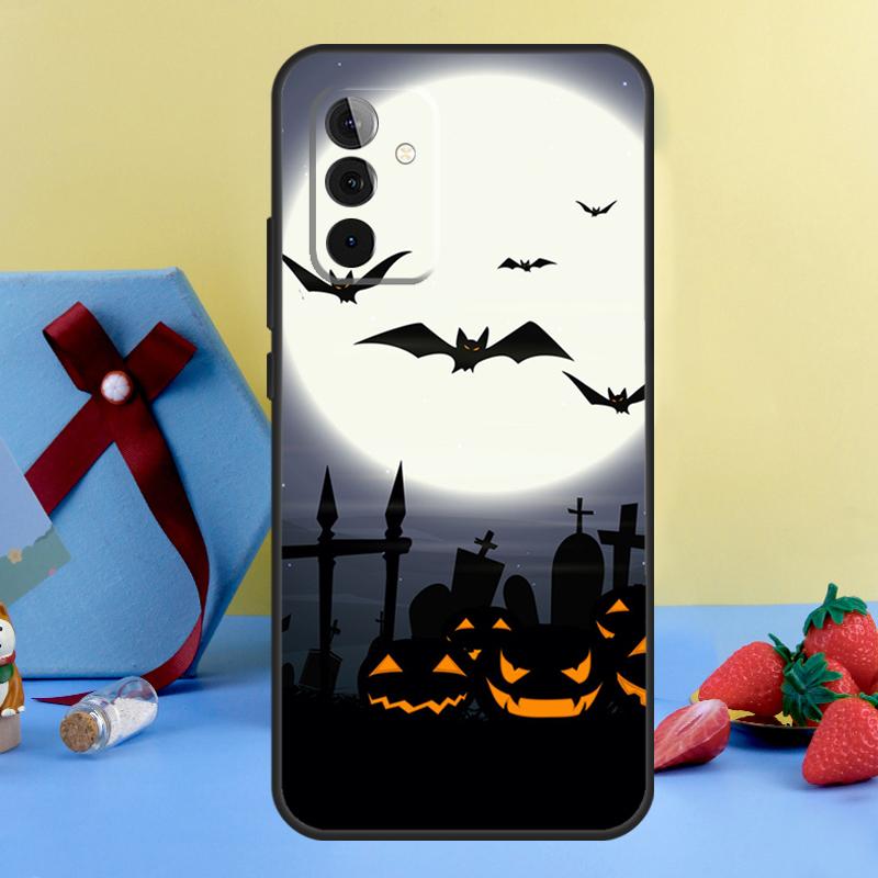 Чехол с летучими мышами и полной луной в готическом стиле для Samsung Galaxy A36 A56 A26 A16 A06 A13 A33 A53 A15 A35 A55 A34 A54 A12 A32 A52 A17