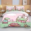 10 Sizes Sanrio Keroppi Printed Bedding Set Cartoon Anime Duvet Cover Comforter Pillowcase Boys Girls Children Adults King Gift