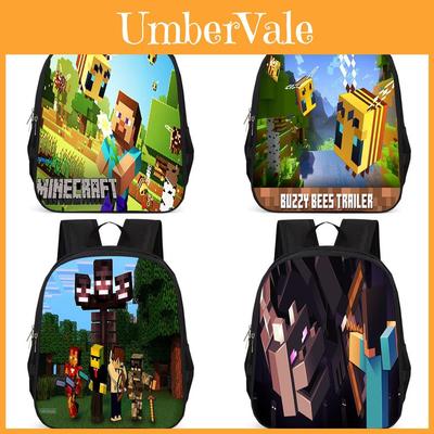 Прочный школьный рюкзак Minecraft из ткани Оксфорд, вместительный, легкий, 15-дюймовый детский рюкзак