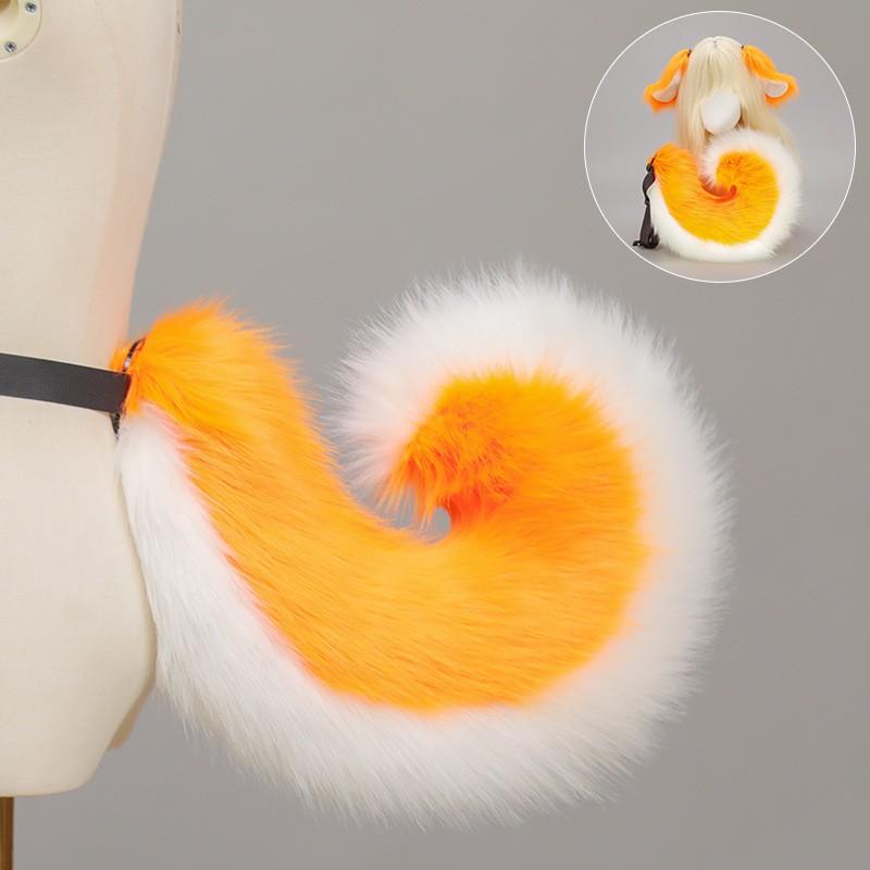 Handmade Floppy Dog Ear Headband With Curly Tail Cosplay Accessory Anime Convention Lolita Costume