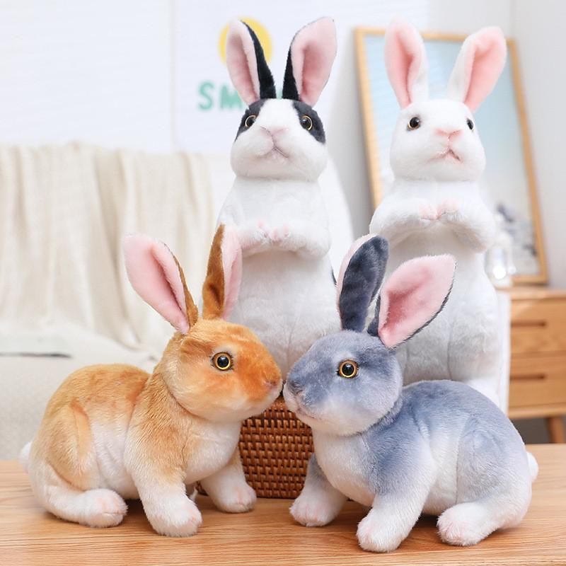 Adorable Realistic Plush Rabbit Doll For Easter Celebration Soft Cuddly Bunny Toy