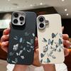 Ударопрочный мягкий чехол из ТПУ с рисунком бабочки для iPhone 16 Pro 15 14 Plus 13 12 Pro Max 11 кожаная текстура однотонный тонкий чехол