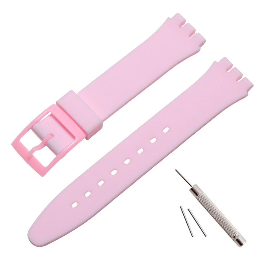 Силиконовый ремешок для часов 16 мм 17 мм 19 мм 20 мм для Swatch Цветной спортивный ремешок Резиновый сменный браслет Аксессуары для часов