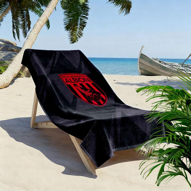 West Bromwich Albion Beach Towel, Large Soft Quick Dry Towel for Beach Camping Swimming