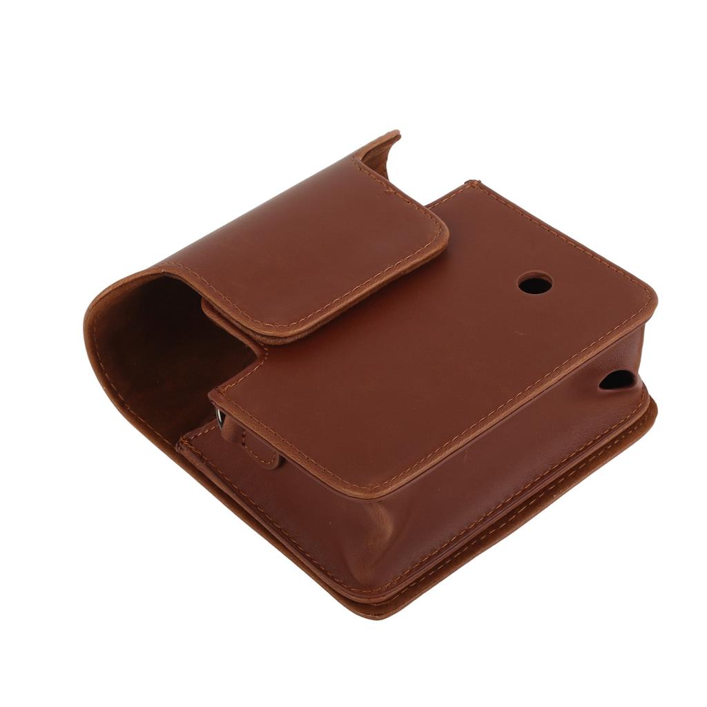 Protective PU Leather Camera Case Bag with Strap for Fujifilm Instax SQ6 (Brown)