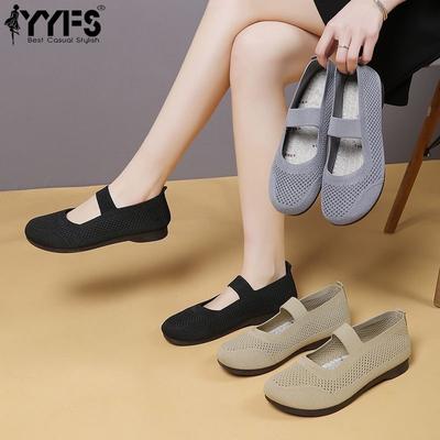 Летняя Новая Тканевая Обувь Дышащая Сетка Мягкая Подошва Лоферы Летающая Вязаная Сетка Одинарная Обувь