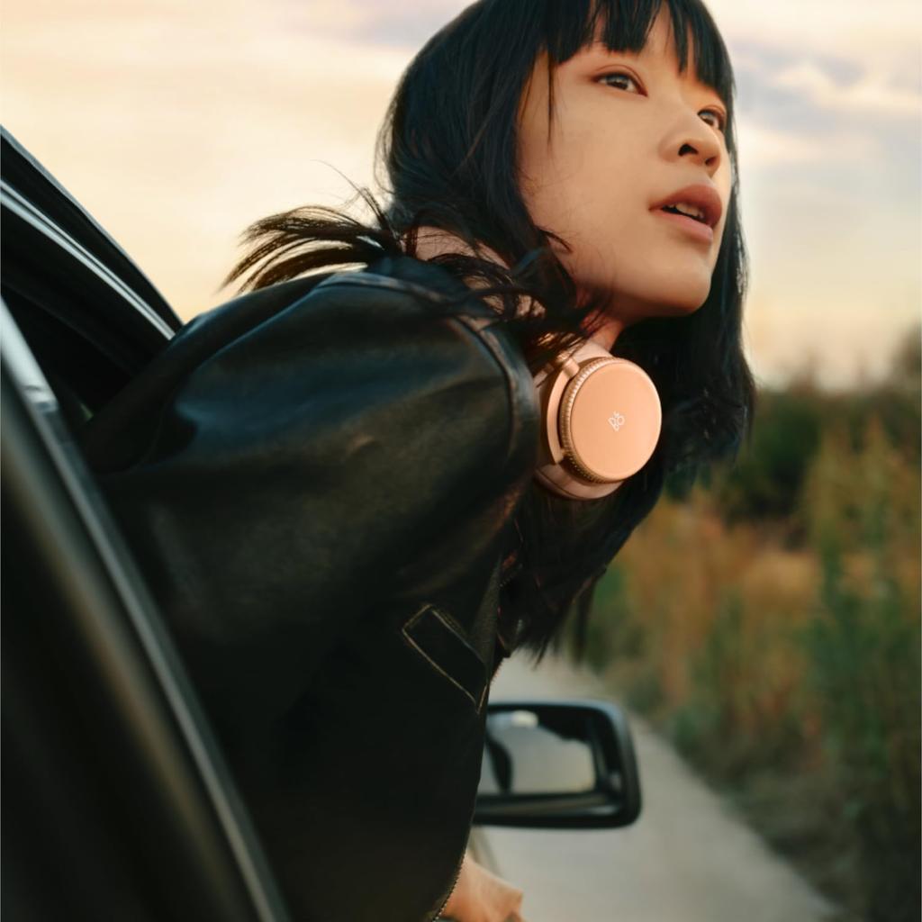 Bang Olufsen Flagship Wireless Headphones Beoplay H100 Sunset Apricot Active Noise Cancellation Bluetooth Stereo Wired Sustainable Design & 3.5mm