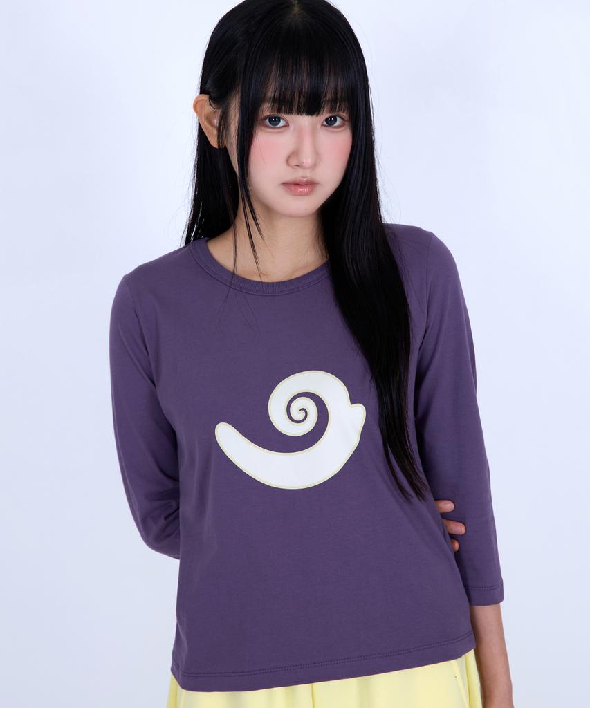 BOUNDARY Snail Graphic Sleeveless T-Shirt [Violet]