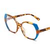 Стиль масляной живописи, большая оправа, блокирующая синий свет, модные ретро-цветные декоративные очки для женщин