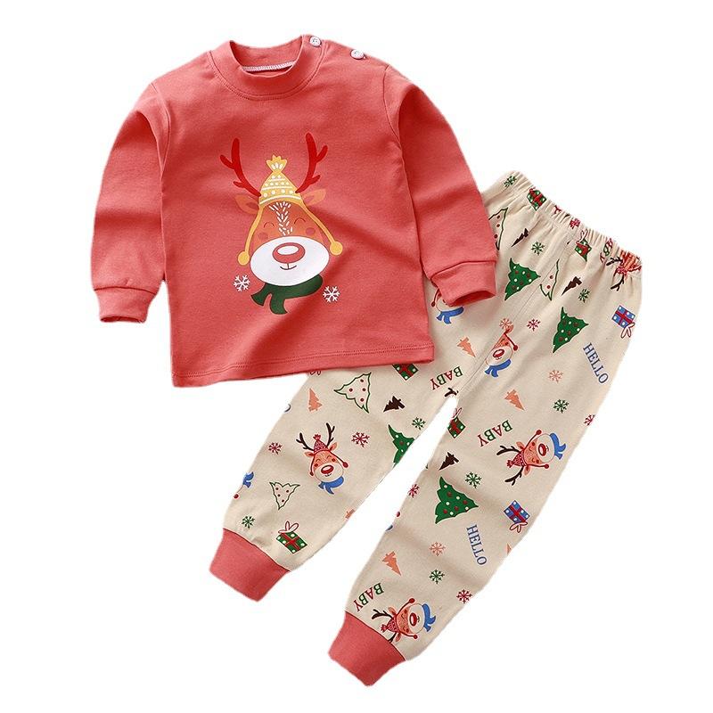 2024 Newest Boy Girls Children's Clothing Sets Sleepwear Long Sleeve Kids Pajama Girl Groups Kids Boutique Clothing