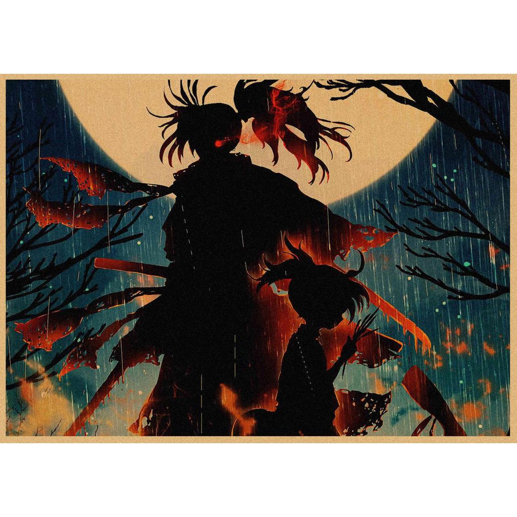 Dororo Retro Japanese Anime Kraft Paper Poster - Decorative Wall Art Mural