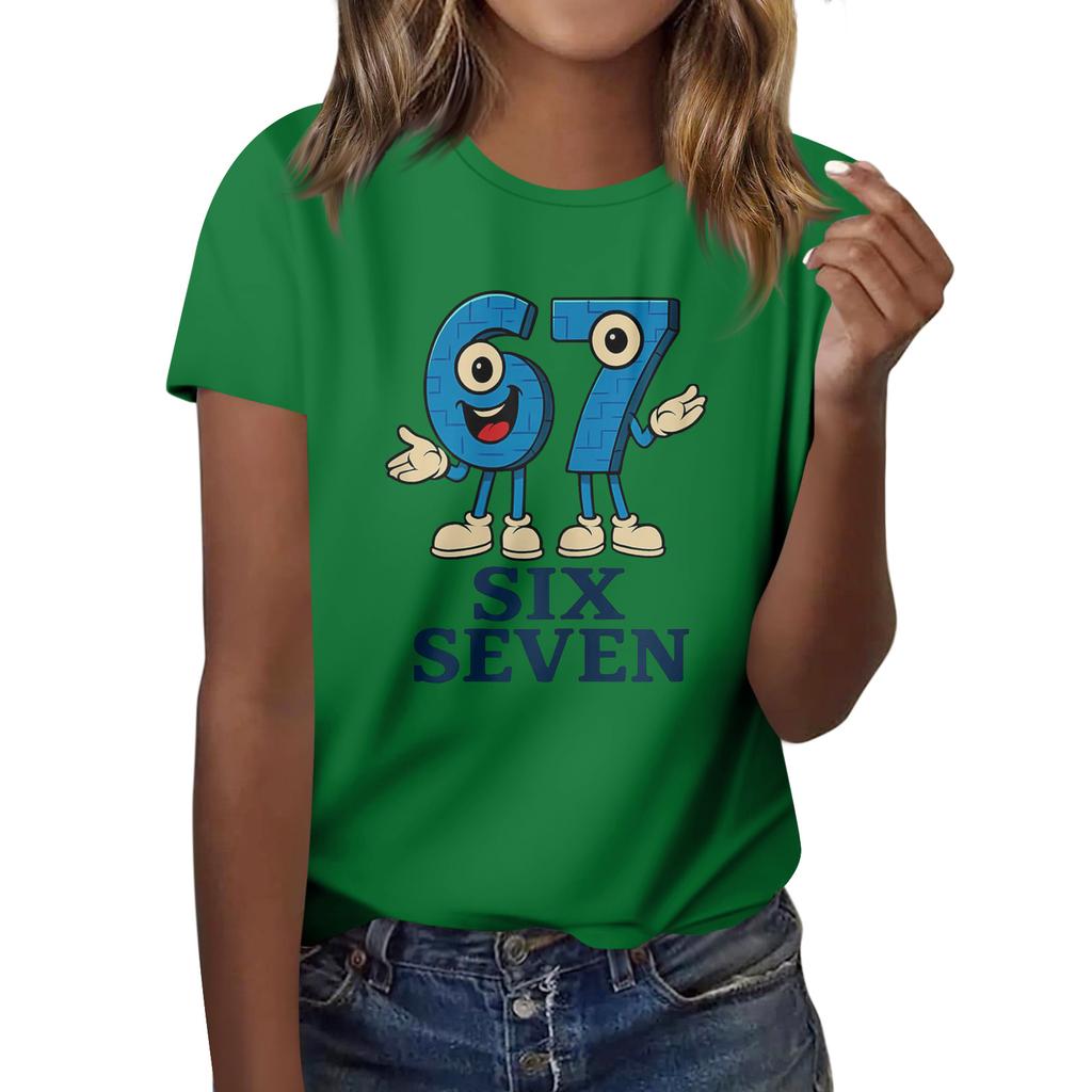 Unisex Casual Letter Print Short-sleeved T-shirt