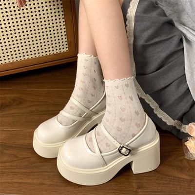 Модные туфли в стиле Лолиты для женщин, туфли Мэри Джейн в японском стиле, классические кожаные туфли с пряжкой, винтажные туфли на толстой платформе для косплея