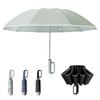 Folding Umbrella with Automatic Operation Reverse Folding Large Super 310T Reflective 10 Strong Wind Heavy Rainy Carabiner Black One-Touch Open/Close