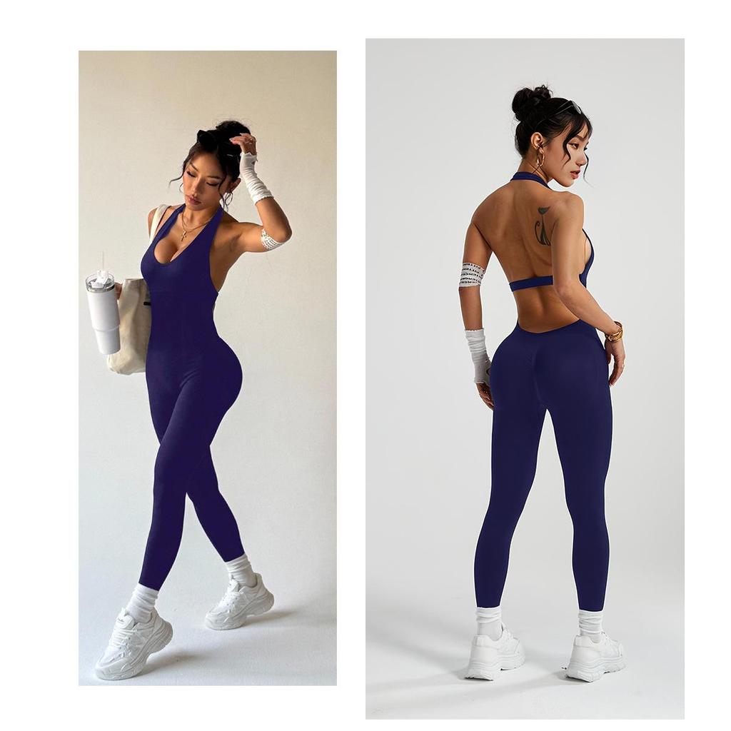 Популярный женский бесшовный комбинезон для йоги - эластичная, обтягивающая спортивная одежда для фитнеса