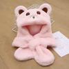 Autumn and winter warm children women and men cute hats and scarves integrated baby thickened cartoon ear protection girls versatile
