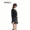 MO&Co. Color-Block Raglan Sleeve Wool Knit Cardigan