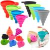 Car Engine Funnel Silicone Liquid Funnel Washer Fluid Change Foldable Portable Auto Engine Oil Petrol Change Funnel Accesorios
