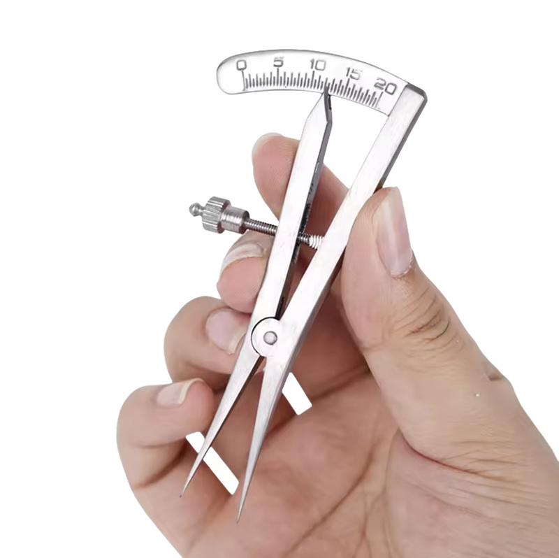 Dental Implant Bone Caliper Dental Crown Gauge Calipers Ruler Curved/Straight Head Dental Surgical Wax Bone Dental Instrument