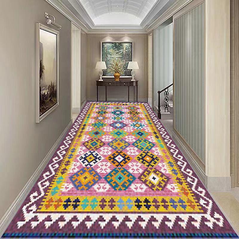 Абстракция Дом Длинный коридор Ковер Коридор Лестница Гостиничный коридор Нескользящий Длинный ковер Моющиеся напольные коврики Настраиваемые
