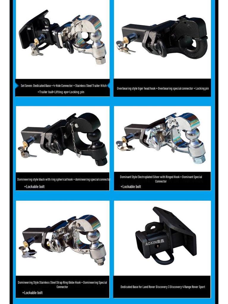 Буксировочный крюк для Land Rover Discovery 4, Range Rover Sport, Discovery 3 - Подходит для прицепа, балки, яхты, мотоцикла, лодки