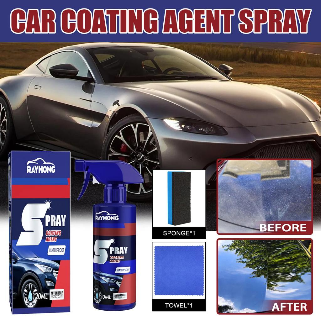 2PCS Car Nano Repair Compound Ceramic Coating Spray Car Coating Wax Polishing Spray Scratch Repair Remover 2X120ml With box