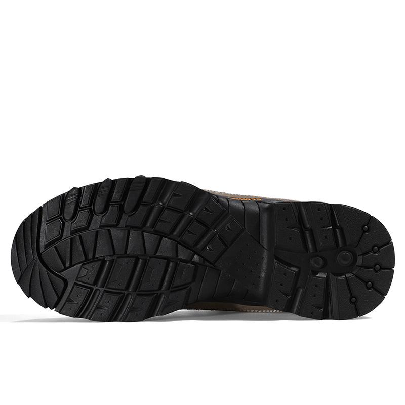 Зимние водонепроницаемые мужские ботинки на платформе, кожаные защитные рабочие мужские спортивные туфли, брендовые дизайнерские резиновые походные ботильоны на шнуровке, мужские
