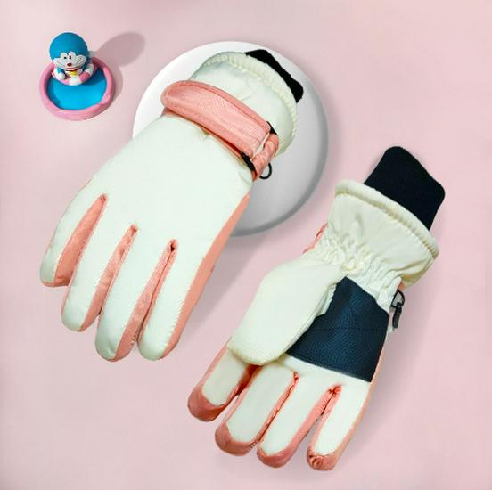 Детские зимние лыжные перчатки, ветрозащитные и толстые, возраст 3-9 лет