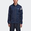 adidas originals x HUMAN MADE Crossover Embroidered Logo hooded Sports Jacket Navy Blue Men's GM4256