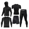 5 Pcs/Set Men's Gym Fitness Compression Suit Clothes Running Jogging Workout Tights Exercise Tracksuit Sport Wear