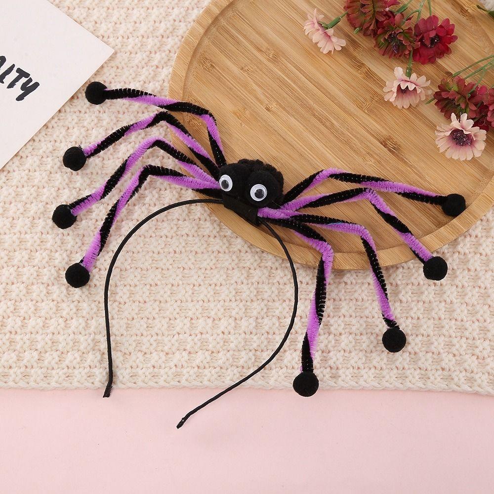 Plush Spider Halloween Headband Headwear Halloween Party Decorations Men