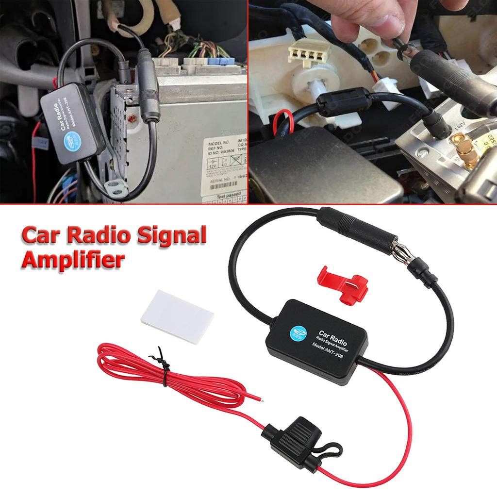 Universal Practical FM Signal Amplifier Anti-interference Car Antenna Radio FM Booster Amp Automobile Parts For 12V Car Radio