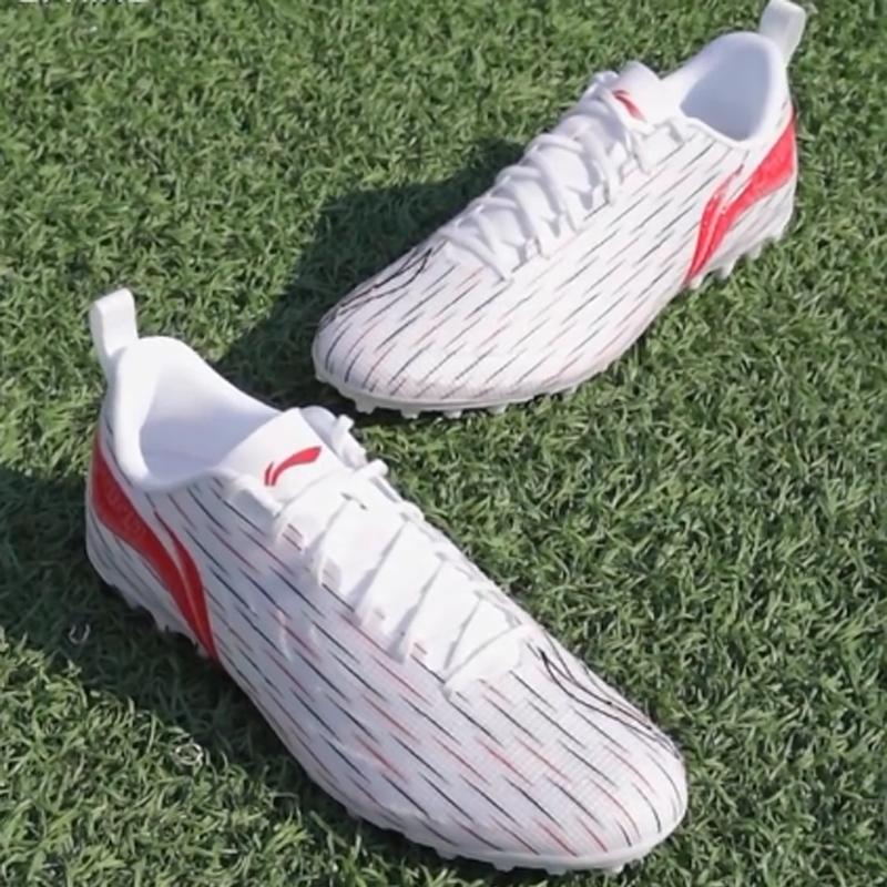 Li Ning Удобный Простой Mg (Резиновый короткий стержень) Искусственный газон ПУ износостойкие дышащие футбольные бутсы унисекс футбольные бутсы ASFU043-4