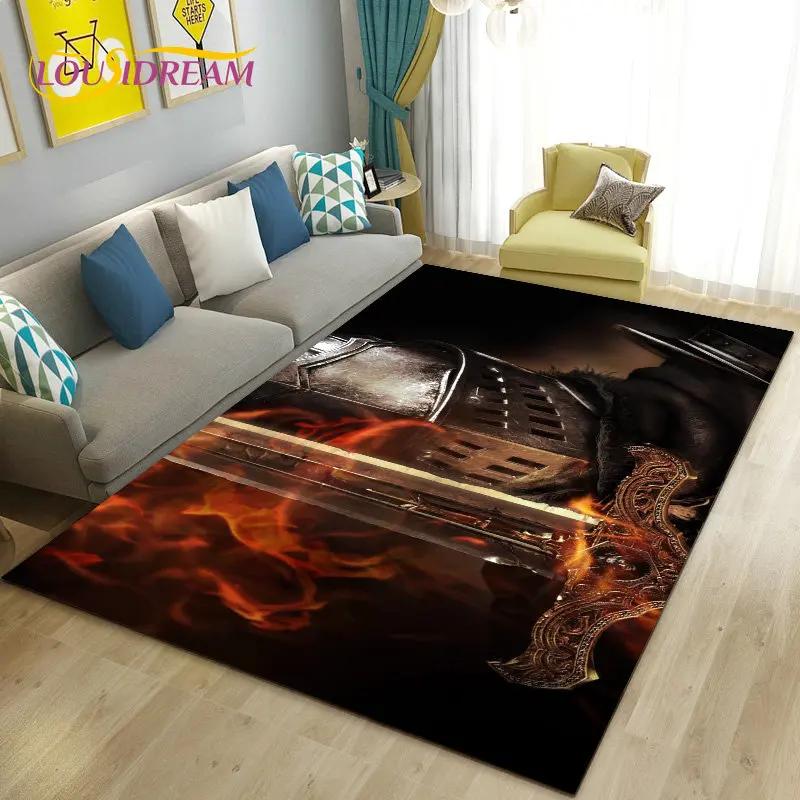 Ковер Игровой Зона Рыцарь Тамплиер Крестоносцы Большой,Ковер для Гостиной Спальни Дивана Придверный коврик Кухня,Нескользящий Коврик для Пола