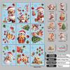 9 PCS/Set Of Christmas Electrostatic Glass Window Stickers Home Decoration Stickers Merry Christmas Scene Decoration Stickers