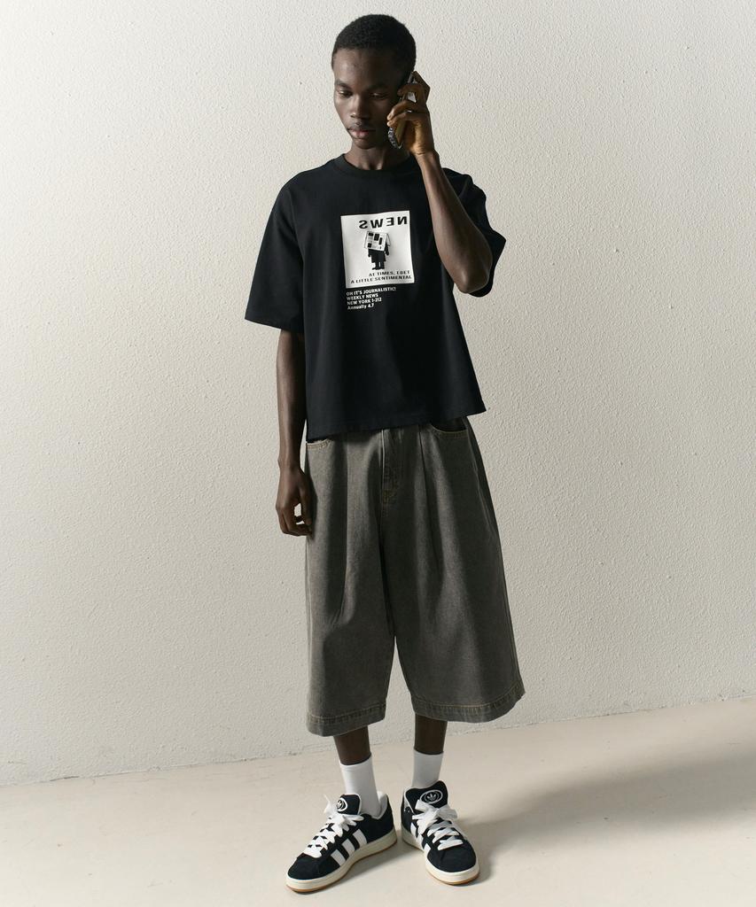 TAKEASY Single Crop Over T-Shirt (Black)