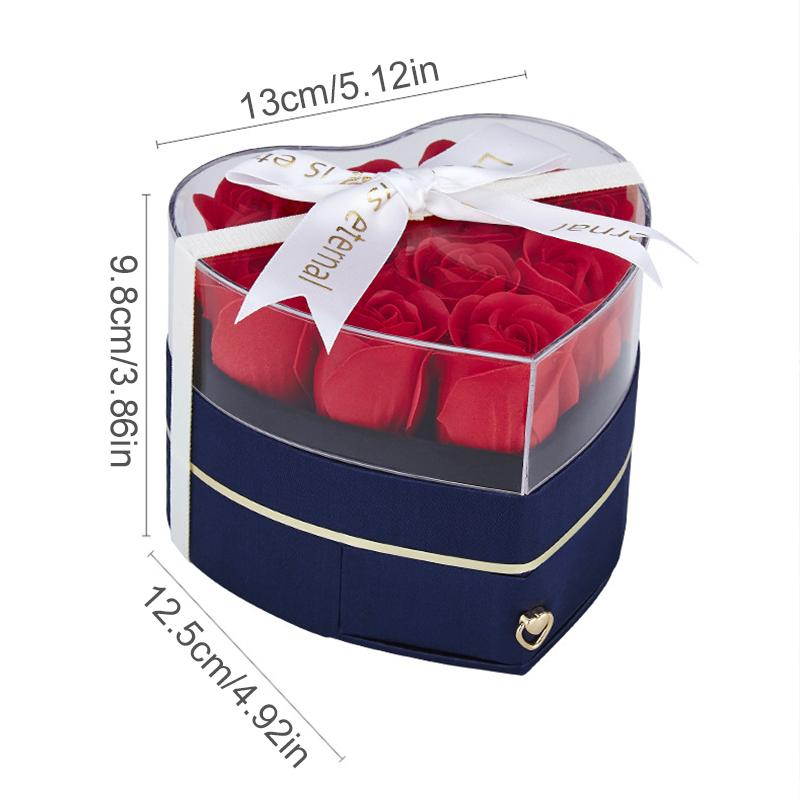 1PC Romantic Birthday Box Luxury Gift for Anniversary Heart Shaped Rose Gift Box Valentine's Day