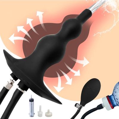 Надувные анальные пробки, клизма, секс-игрушки для пар, вагинальный очиститель, силиконовые анальные пробки, вагинальный расширитель, анальный насос для взрослых, 18 игрушек