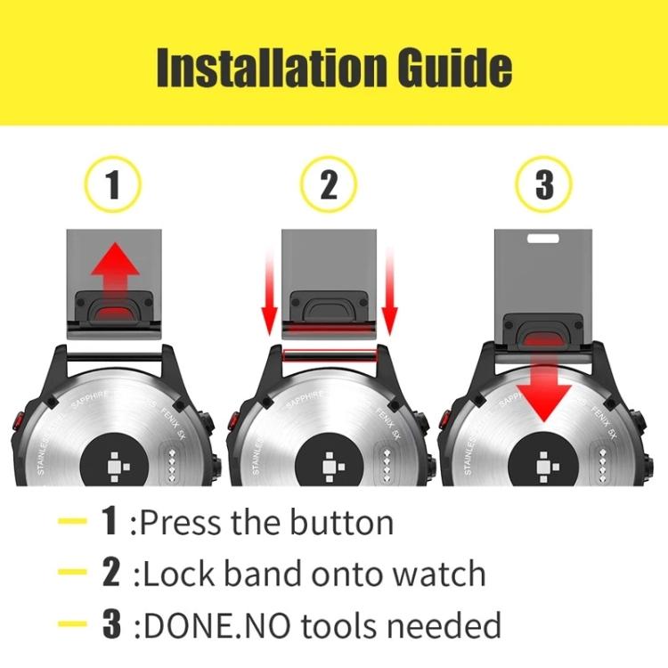 For Garmin Fenix 6S 20mm Rose Gold Buckle Silicone Watch Band